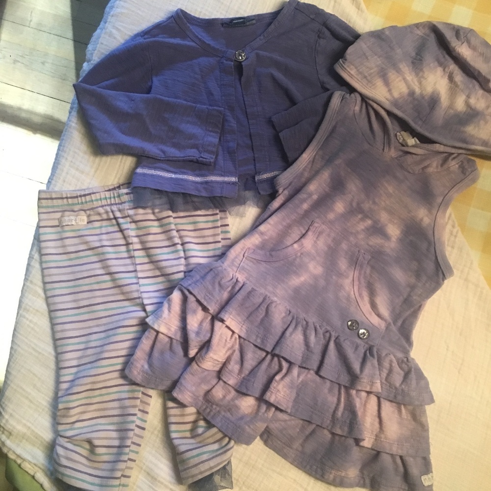 Three Piece Purple and Lavender Set